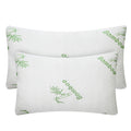 Bamboo Memory Foam Pillow Set - Hypoallergenic Queen Size (2-Pack)