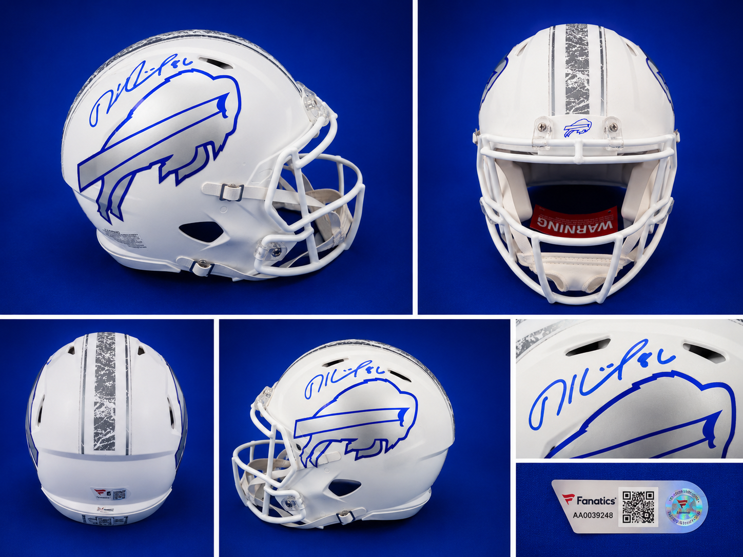 Buffalo Bills Eclipse Alternate Full-Size Helmet signed by Dalton Kincaid