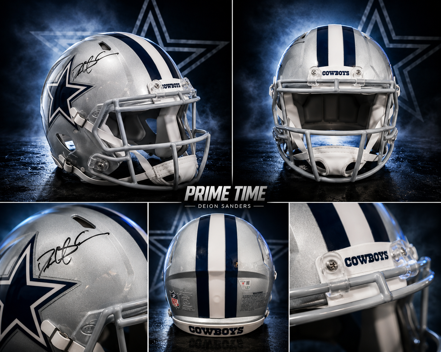Deion Sanders "Prime Time" Autographed Dallas Cowboys Authentic Speed Helmet | Fanatics Authenticated
