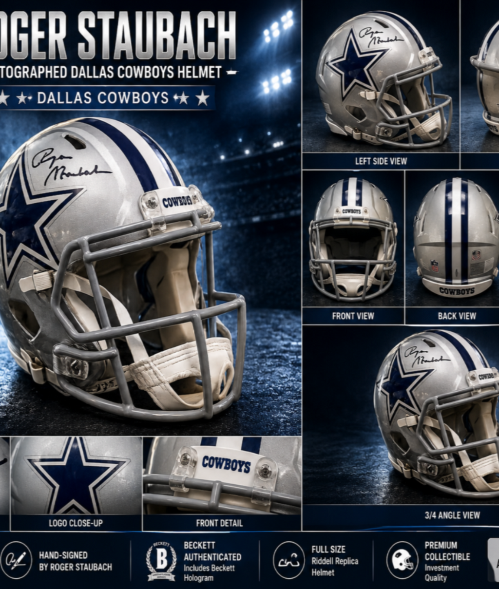 Roger Staubach Autographed Dallas Cowboys Authentic Full-Size Helmet | Hall of Fame QB | Authenticated Collectible
