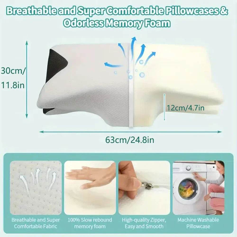 Butterfly Memory Foam Neck Pillow - Ergonomic Orthopedic Support