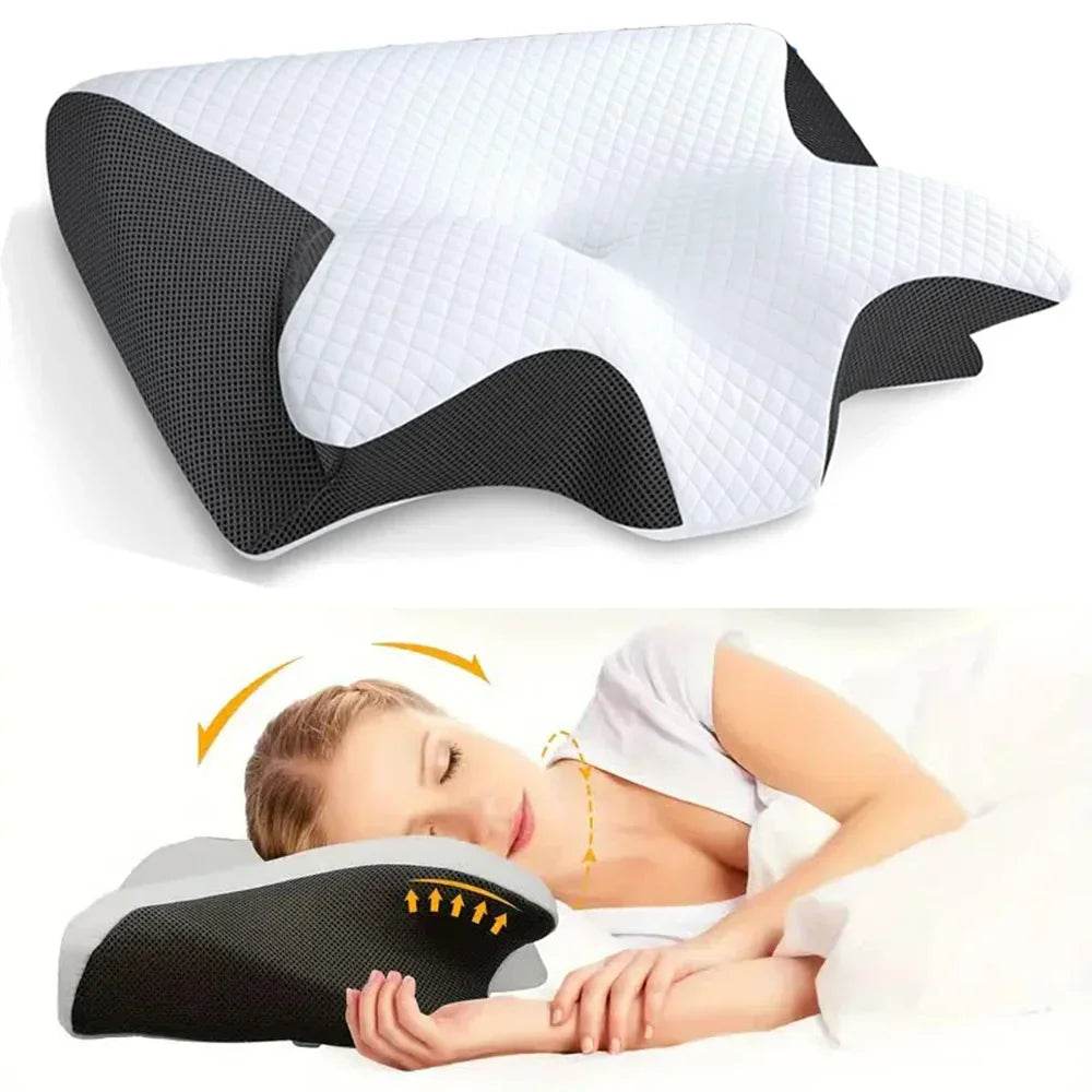 Butterfly Memory Foam Neck Pillow - Ergonomic Orthopedic Support